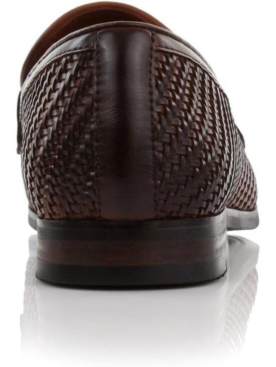 Men\'s Woven Brown Synthetic Classic Penny Loafers & Slip-On Dress Shoes main image 7